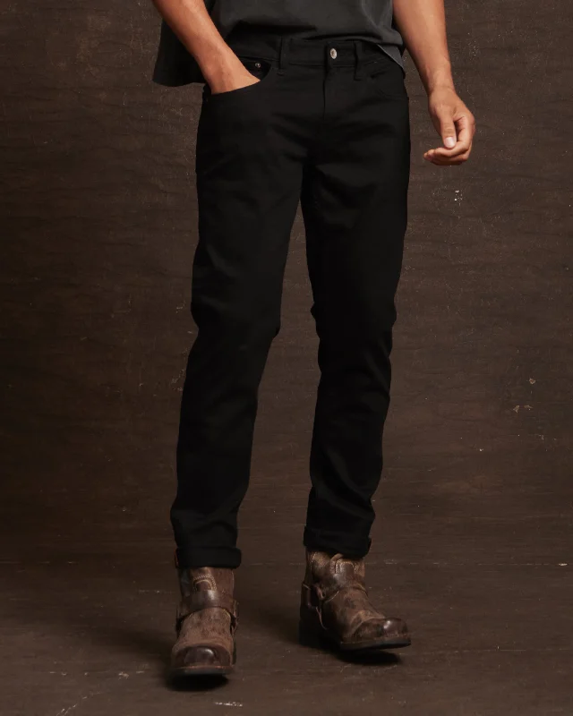 Slim Fit Denim Jeans In Jet Black