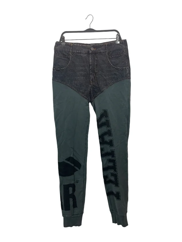 Athletic Vests Telfar/Pants/L/Cotton/GRY/All Over Print/Green Jogger Sweats