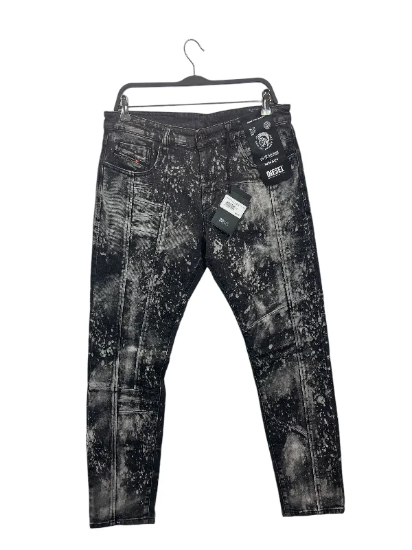 Street-inspired DIESEL/Pants/33/Cotton/BLK/d-strukt / paint splash