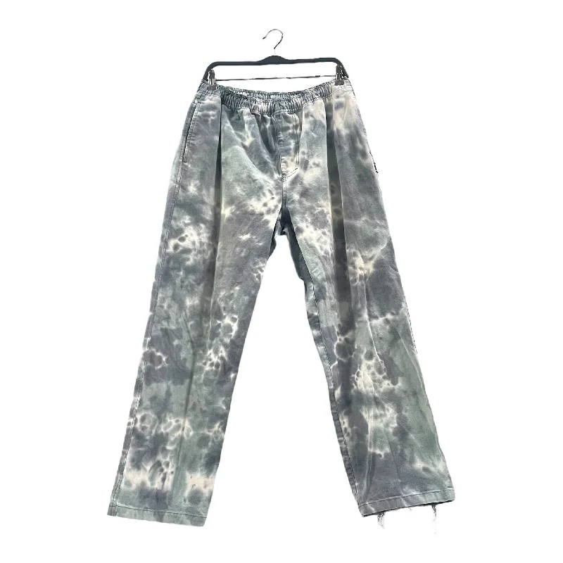 Business Attire STUSSY/Pants/L/Cotton/GRN/All Over Print/TIE DYE/CARGO/DRW STRING/