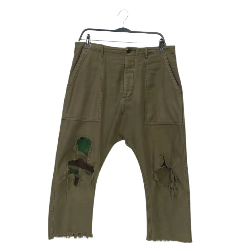 Casual Trousers R13/Straight Pants/28/Cotton/GRN/Button Fly/ARMY CAMO