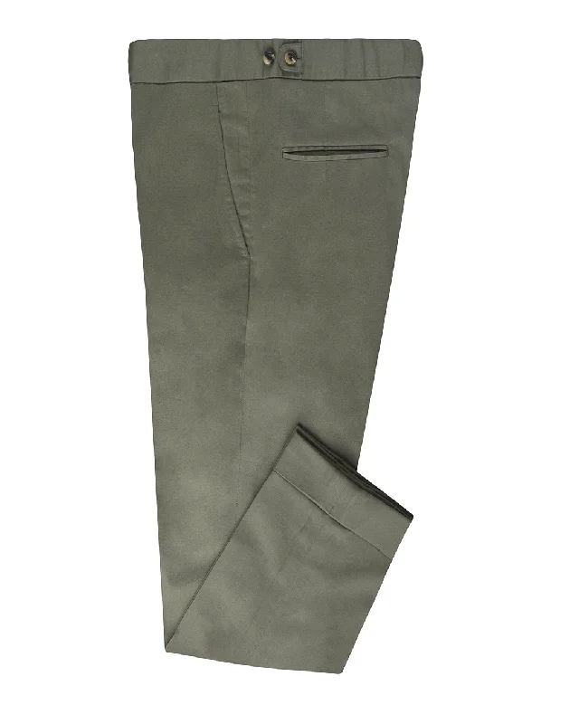 Casual Trousers Cotton Twill: Dark Blanch Green