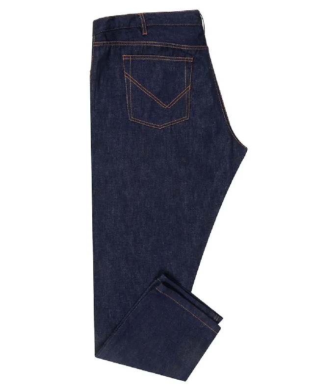 High-fashion Looks Luxire Selvedge: Slub Linen Cotton Indigo Jeans