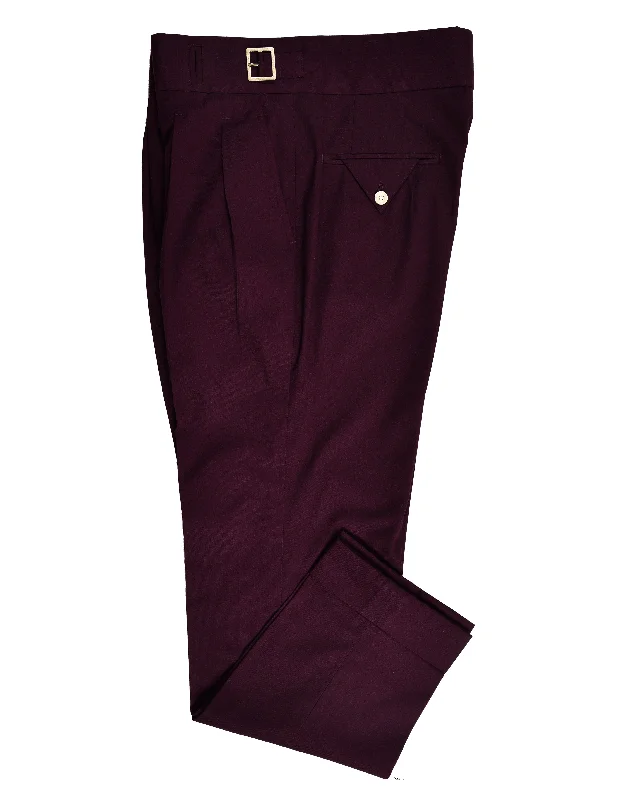 Polo Shirts Gurkha Pants in Fresco Matt Wine Twill