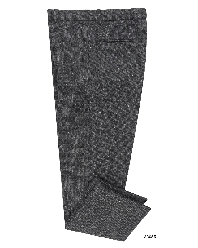 Winter Accessories Molloy Plain Donegal Tweed Pants - Dark Grey