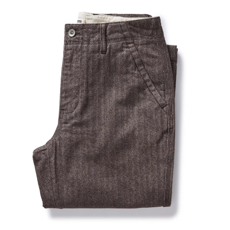 Trendy Sweaters The Morse Pant in Soil Herringbone